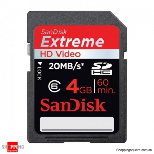 SanDisk Extreme 4GB Video Photo SD SDHC High Capacity Memory Card 