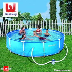 BESTWAY Deluxe Steel Pro Frame Large Outdoor Pool
