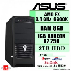 ASUS Haswell Core Gaming PC / I7 4770 3.4Ghz 8GB RAM 2TB HDD ATI R9 270OC USB3.0 WIN8 / Intel 4th Generation