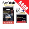 SanDisk Extreme Pro Compact Flash 64GB Memory Card 160MB/s for 4K Full HD DSLR Digital Cam