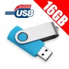 SWIVEL 16GB USB 2.0 Flash Memory Stick Card Drive 16 GB Blue Colour