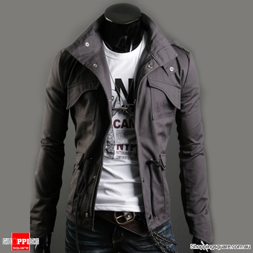 Men Casual Jacket Military Jacket coat Gray Colour Size 8 - Online ...