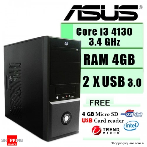  ASUS Core i3 3.4Ghz Upgrade Tower - Recycle your old HDD and CD/DVD Drive