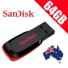 SanDisk Cruzer Blade 64GB USB Flash Drive Memory