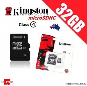 Kingston 32GB microSD Memory Card Class 4 with Adapter (SDC4)
