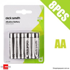 DS Glitter Alkaline Battery AA 8pk Pack