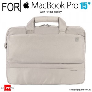 Tucano Dritta Slim bag for 15 Inch Macbook Pro with Retina Display or 13/14 Inch Notebook Silver Colour