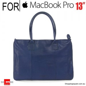 Tucano One Premium Tote Real Leather Bag Blue for Macbook Pro 13 Inch and Ultrabook