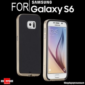 Case-Mate Slim Tough Case Black/Gold Colour for Samsung Galaxy S6