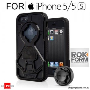 Rokform Rokshield V3 Protective Case and Flat Surface Mount GunMetal Black Colour for IPhone 5/5s 