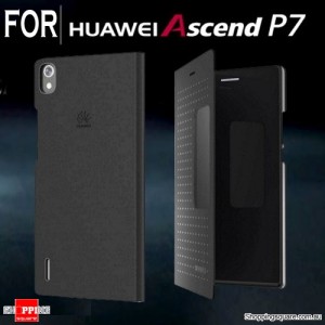 Huawei Ascend P7 View Flip Case Black Colour