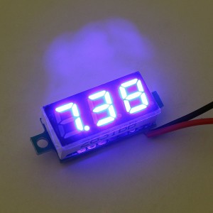 0.28 Inch 2.5V-30V Mini Digital Voltmeter Voltage Tester Meter Blue Colour