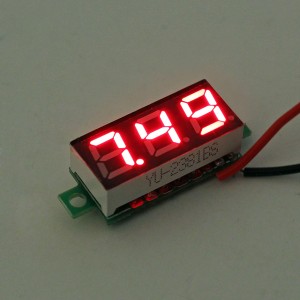 0.28 Inch 2.5V-30V Mini Digital Voltmeter Voltage Tester Meter Red Colour