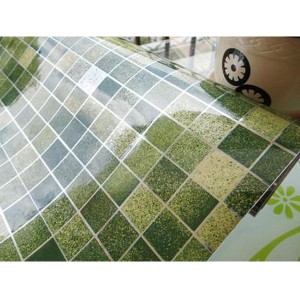 45x500cm Kitchen Home Waterproof Self Adhesive Anti Oil Mosaic Wallpaper Sticker Decoration Green Colour