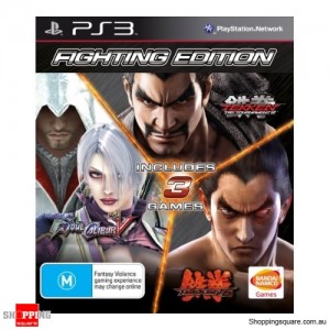 Fighting Edition: Tekkens 6 + Tekken Tag Tournament 2 + Soul Calibur V - PS3 Playstation 3 Brand New