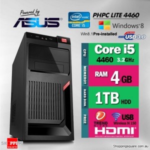 Apus PHPC Lite Intel i5 PHPCSYSLITE4460 Desktop PC - i5-4460 4GB RAM 1TB HDD with Free Anti-Virus & USB WiFi