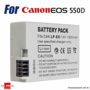 LP-E8 Rechargeable 7.4V 1500mAh Camera Battery for Canon 550D 600D 650D 700D
