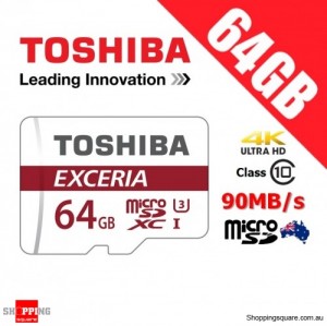 Toshiba Exceria 64GB microSDXC Memory Card class 10 90MB/s (M302)