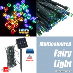 50 LED 5.2M Solar Powered String Fairy Light Lamp for Garden Path Chirstmas Outdoor Multicoloured