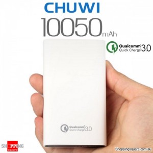 CHUWI Qualcomm Certified 10050mAh 18W Two-way Quick Charge QC3.0 Power Bank for iPhone Android White Colour