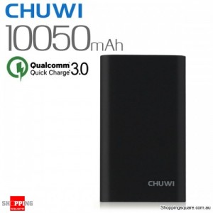 CHUWI Qualcomm Certified 10050mAh 18W Quick Charge QC3.0 Power Bank for iPhone Android Black Colour