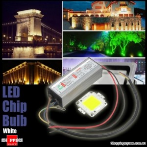 High Power 100W LED SMD Chip Bulb with Waterproof Driver Supply DC20-40V White Colour