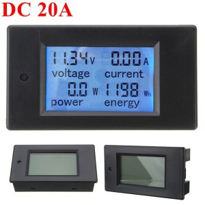 20A DC Multifunctional Digital Power Meter  Voltmeter Ammeter Energy Monitor Module Supported 6.5V-100V