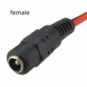 DC12V Power Supply Jack Connector Plug Cable Cord Wire 5.5mm x 2.1mm - Female