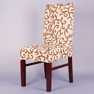 Elegant Spandex Elastic Stretch Chair Seat Cover Champagne Colour