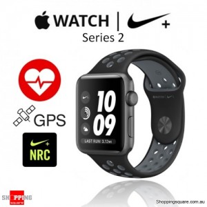 Apple Watch Nike+ 42mm Black/Cool Gray Sport Band Fitness Sport Running Smart Watch