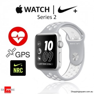 Apple Watch Nike+ 42mm Silver/White Sport Band Fitness Sport Running Smart Watch