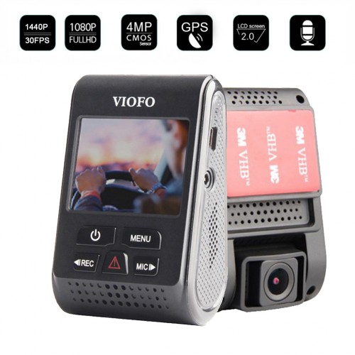 VIOFO A119 V2 1440P HD Car Dash DVR Camera with GPS Module