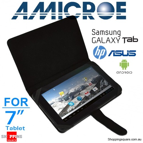Amicroe 7" Universal Folio Tablet Case for Samsung Tab 1,2,3, ASUS, HP and all other major brands