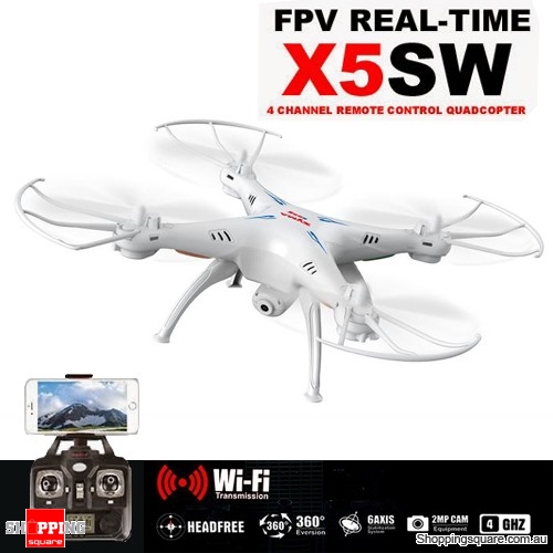 Syma X5SW WiFi FPV Real-Time 2.4G 6Axis 4CH 2MP Remote Control Quadcopter WHITE