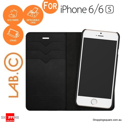 Lab C Smart Wallet Case Black Colour for iPhone 6/6S