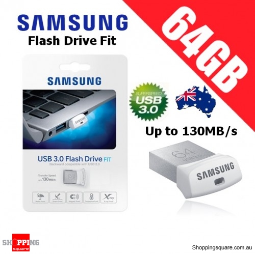 Samsung Flash Drive Fit 64GB MUF-64BB USB 3.0 Memory Stick Up to 130MB/s