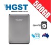 Hitachi 500GB Touro S Portable HDD Gray 2.5 inch 7200rpm HDD USB 3.0 (0S03700)