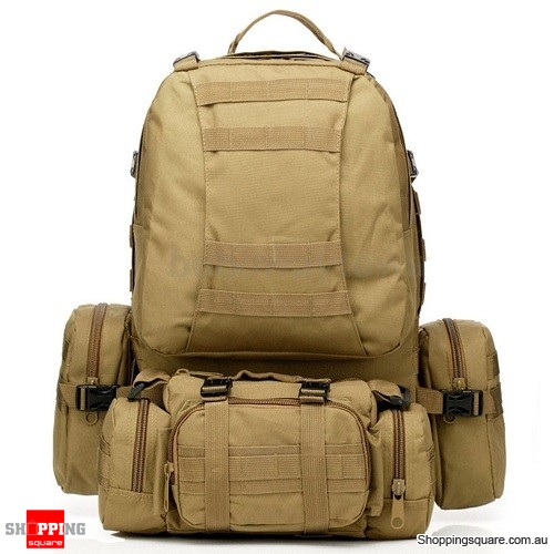 4 In 1 Molle Tactical Military Style Backpack Bag for Camping Outdoor ...
