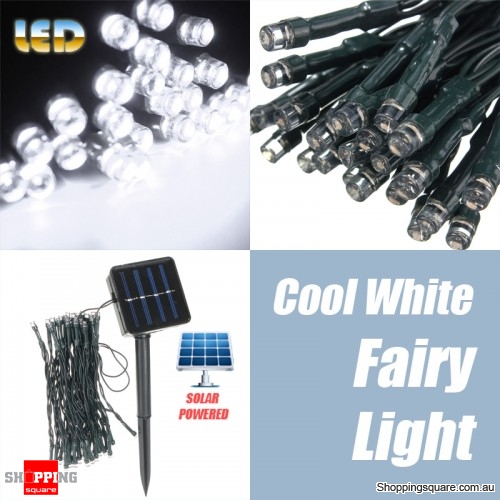 50 LED 5.2M Solar Powered String Fairy Light Lamp for Garden Path Chirstmas Outdoor Cool White Colour