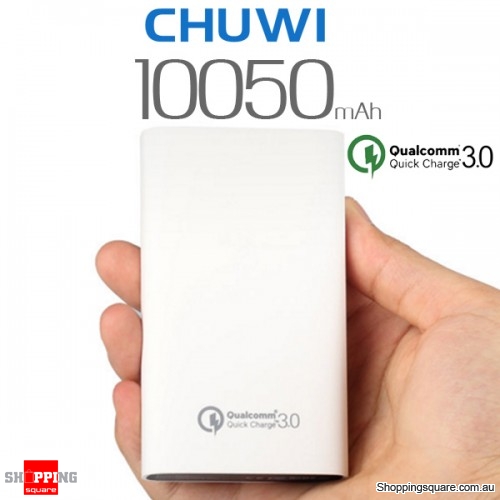 CHUWI Qualcomm Certified 10050mAh 18W Two-way Quick Charge QC3.0 Power Bank for iPhone Android White Colour