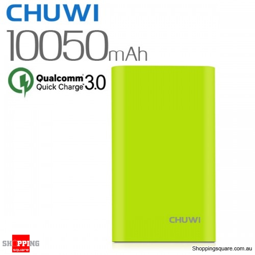 CHUWI Qualcomm Certified 10050mAh 18W Quick Charge QC3.0 Power Bank for iPhone Android Green Colour