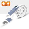 2IN1 USB Data Charger Sync Cable For iPhone Android Samsung White Colour