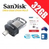 SanDisk Ultra Dual Drive M3.0 32GB SDDD3 USB 3.0 OTG Flash Drive Memory 150MB/s Smartphone Tablet PC