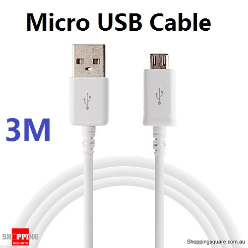 3M Premium Micro USB Charger Cable Data Cord for Samsung Galaxy S7 S6 S5 Note 4 5 Nokia LG Sony HTC