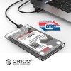 ORICO 2139U3 Clear Transparent Tool-free USB 3.0 External 2.5 inch SATA SSD HDD Enclosure Case