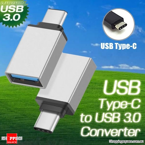 1x Convert USB-C Port to USB-A Female Converter Cable Adapter Silver Colour
