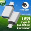 1x Convert USB-C Port to USB-A Female Converter Cable Adapter Silver Colour