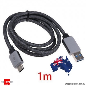 1M USB 3.1 Type C Premium Braided USB-C to USB Male Data Cable for Google Nexus 6P