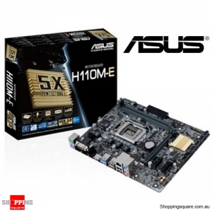 ASUS H110M-E Motherboard with 2 DDR4 Slot Intel H110 Chipset SATA3 Ports Front USB 3.0