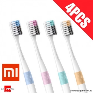 4Pcs of Xiaomi Soft Toothbrush with Handle & Travel Box Eco-friendly
